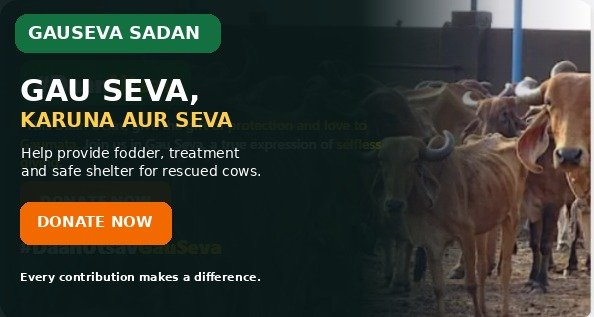 DaanUtsav Gau Seva campaign